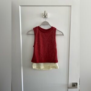 VRG GRL JIL TOP BURNT RED